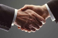 Handshake prior to interview